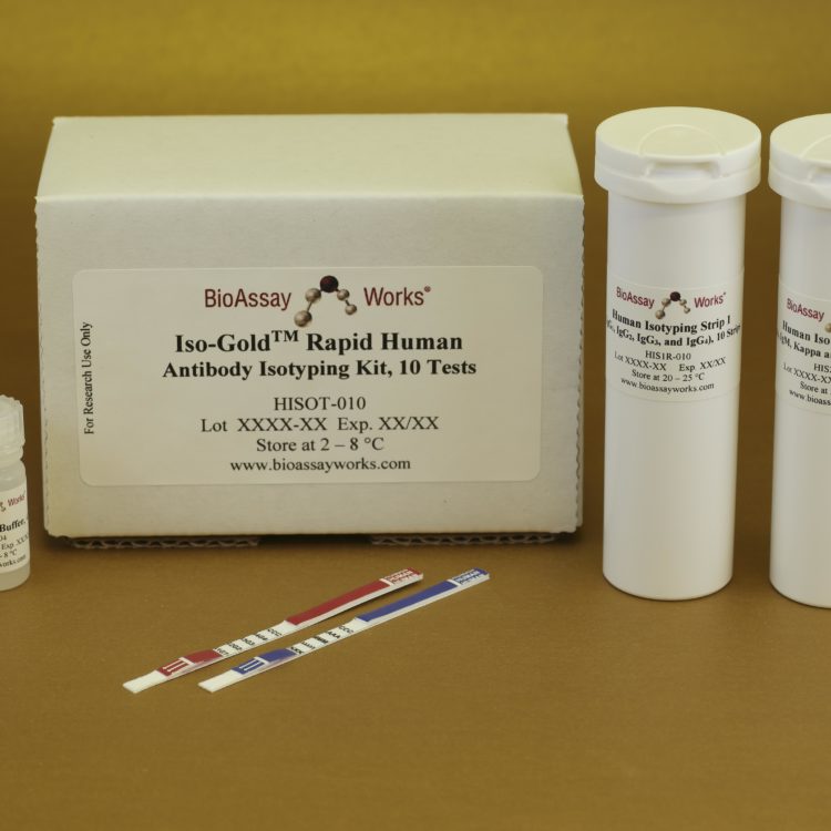 Iso-Gold<sup>™</sup> Rapid Human Antibody Isotyping Kit, 10 tests